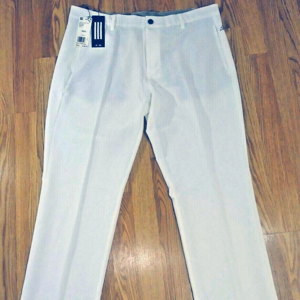 New Men's Adidas White Golf Pants 36 X 32